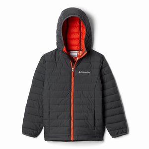 Columbia Powder Lite™ Hooded Jacka Pojkar MörkGrå/Orange (DTCNS8370)